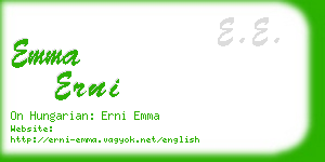 emma erni business card